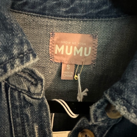 NWT Show Me Your Mumu Denim Belted Dress Size Small - Picture 5 of 8